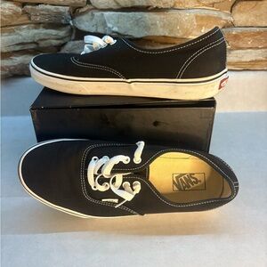 Vans Black and White Canvas Shoes